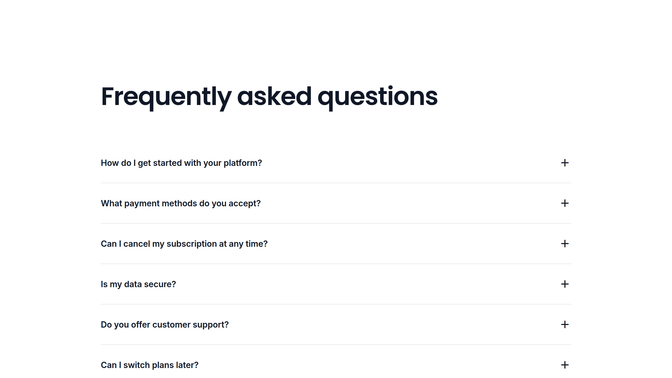 FAQ Sections