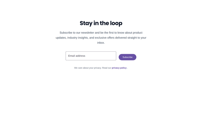 Newsletter Sections